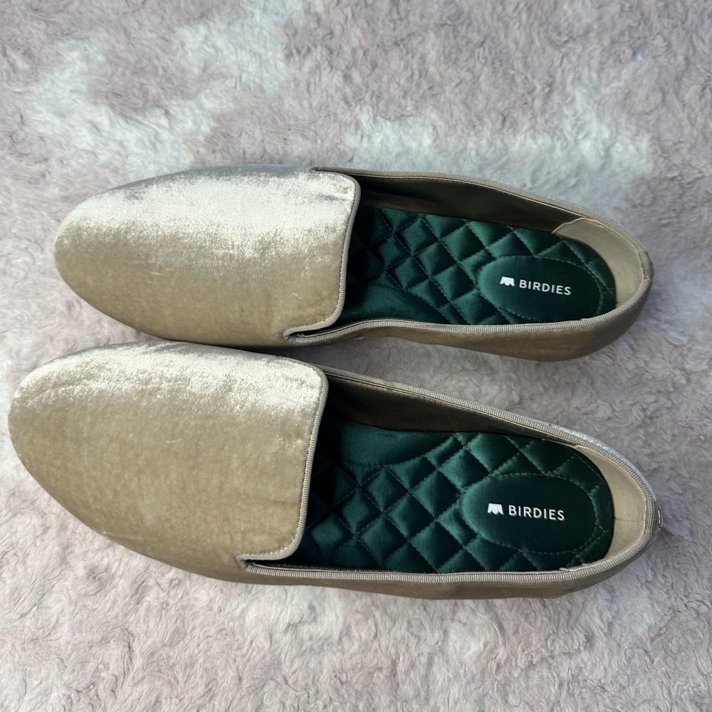 Birdies Champagne Velvet Loafers - Picture 3 of 11